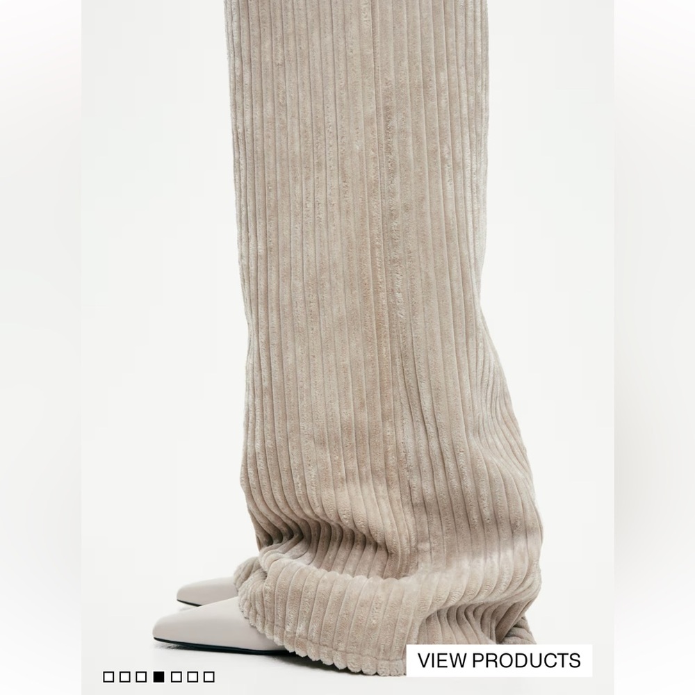 H&M Beige Wide Leg Pants - Picture 4 of 9